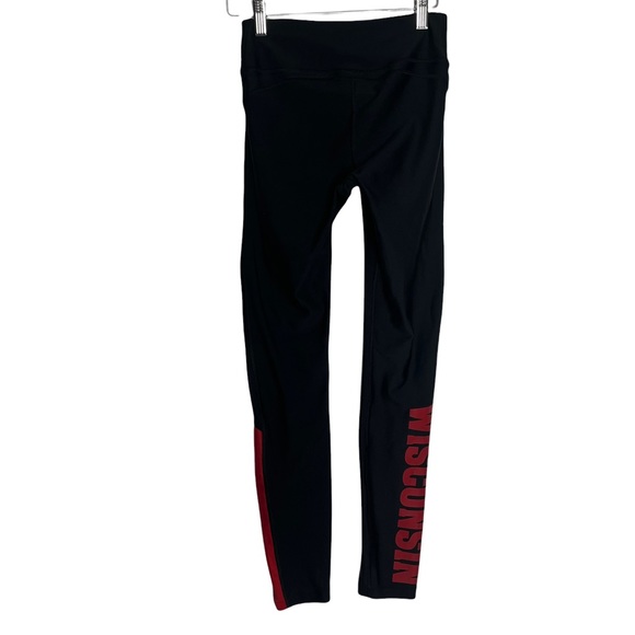 28) Under Armour Black & Red Wisconsin Badger Athletic Workout Tights Legging XS - Picture 3 of 12